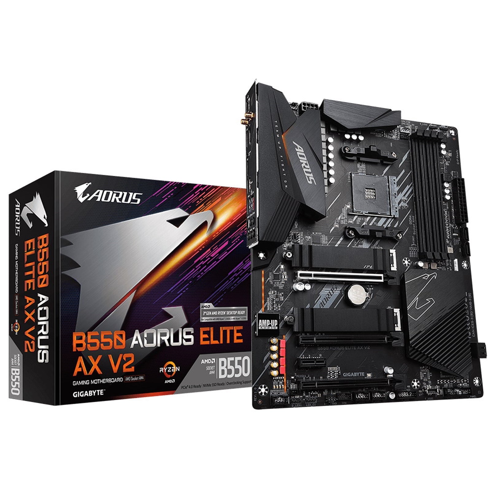 Gigabyte B550 AORUS ELITE AX V2 ATX Motherboard WiFi 6E AM4 Gigabyte B550 AORUS ELITE AX V2 ATX Motherboard WiFi 6E AM4